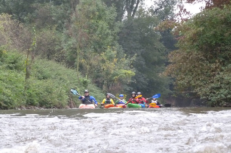 Kajakkurs an der Wupper